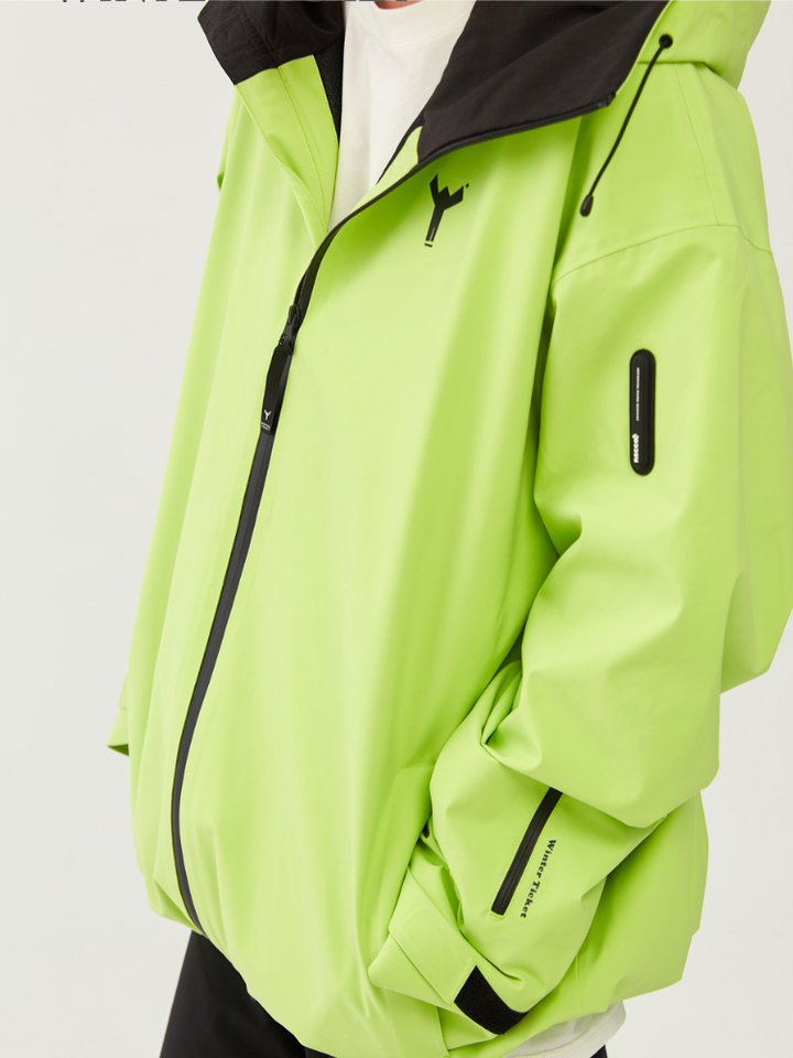 Winter Ticket Radiant Glow Yellow Snow Jacket - Unisex - Snowears- Ski/Snowboard Jackets