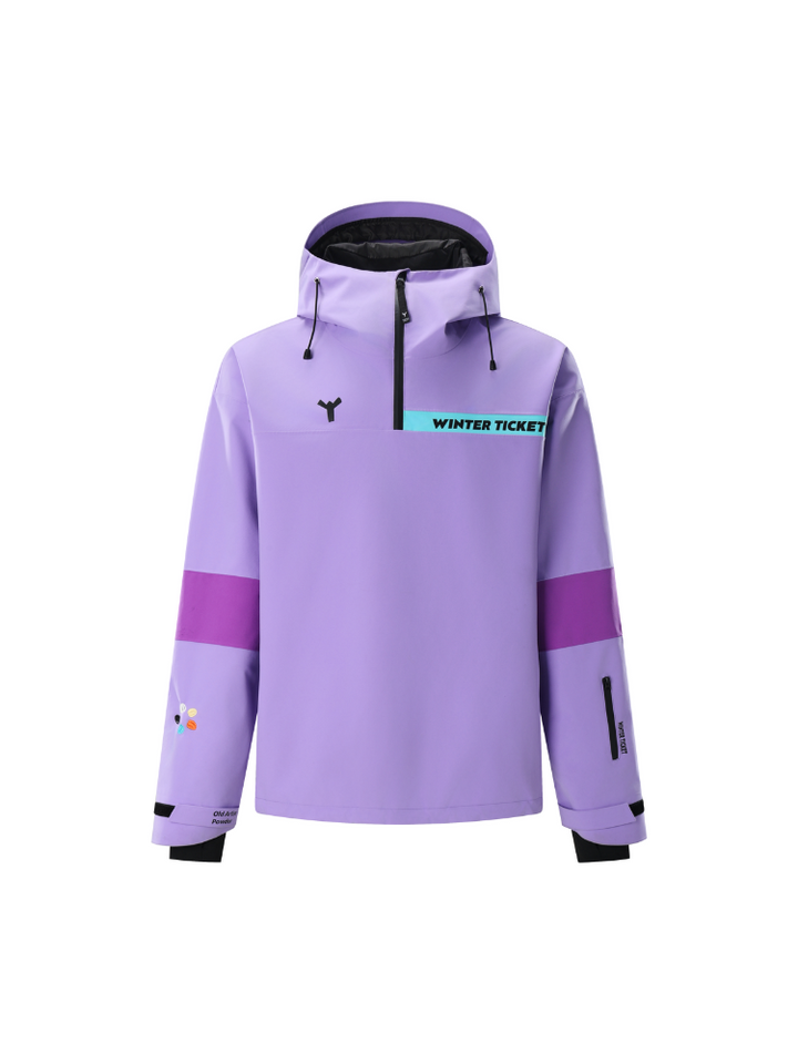 Winter Ticket Violet Oversized Snow Jacket - Unisex - Snowears- Ski/Snowboard Jackets