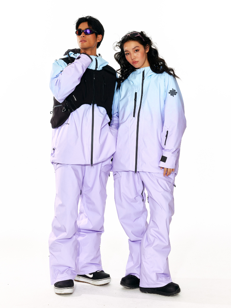 LITAN Alpine Teflon Suspender Purple Pants - Unisex LITAN | Snowears.com