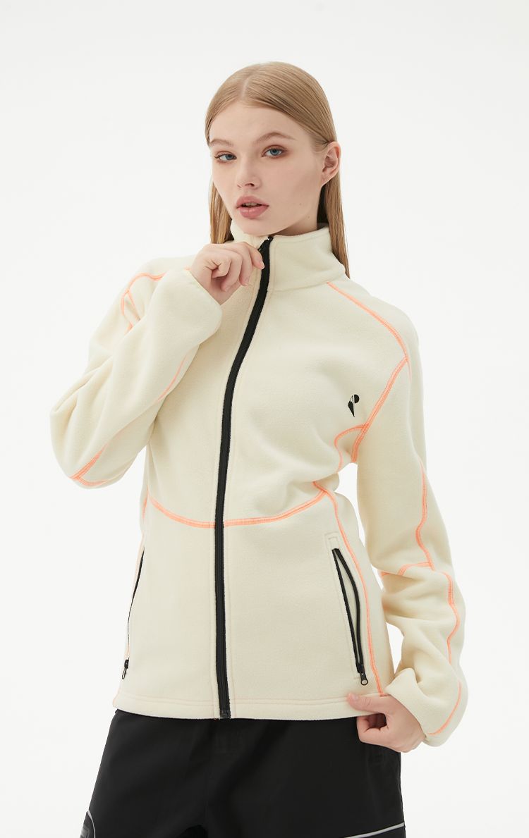 RandomPow Colorblock Mid Fleece Jacket - Unisex - Snowears- base layer