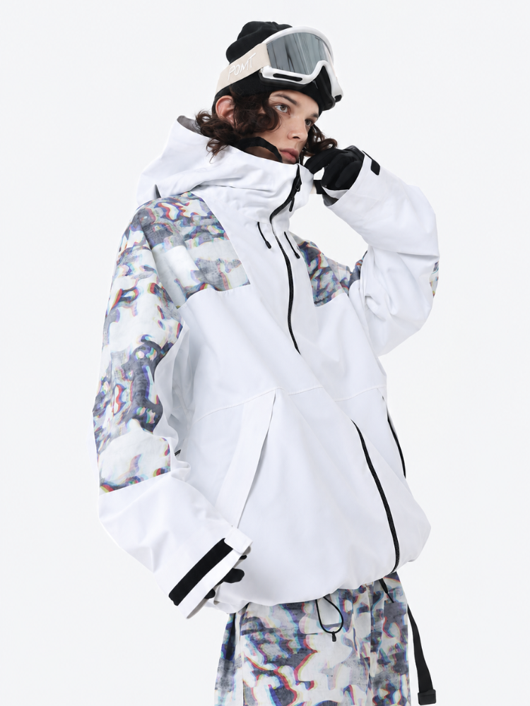 POMT Retro Pixel Style Baggy Ski Jacket – Unisex