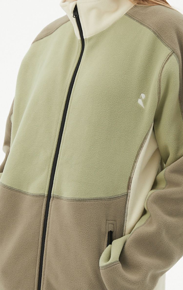 RandomPow Colorblock Mid Fleece Jacket - Unisex - Snowears- base layer