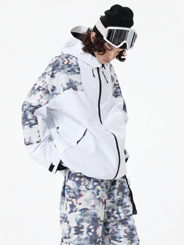 POMT Retro Pixel Style Baggy Ski Jacket – Unisex