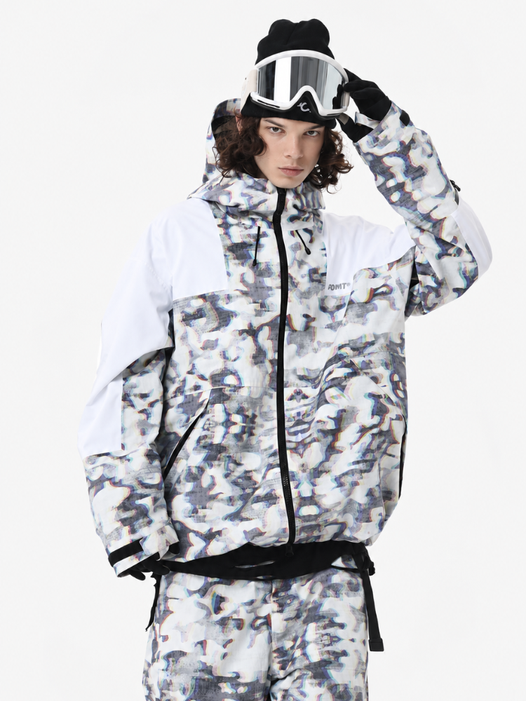 POMT Retro Pixel Style Baggy Ski Jacket | Snowears