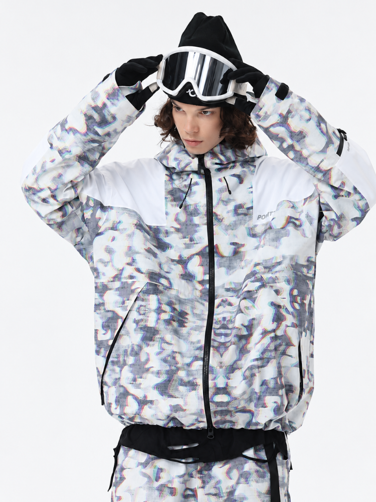 POMT Retro Pixel Style Baggy Ski Jacket | Snowears