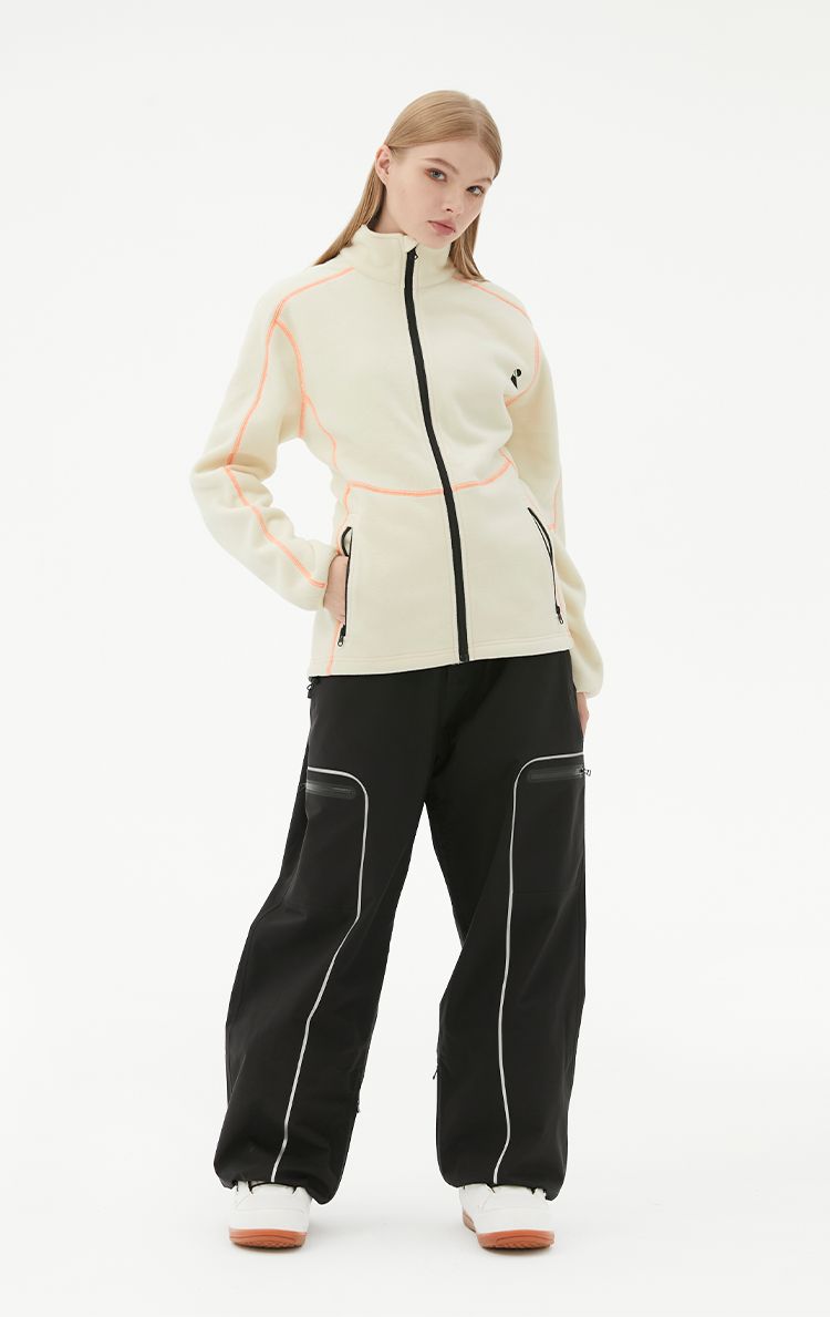RandomPow Colorblock Mid Fleece Jacket - Unisex - Snowears- base layer