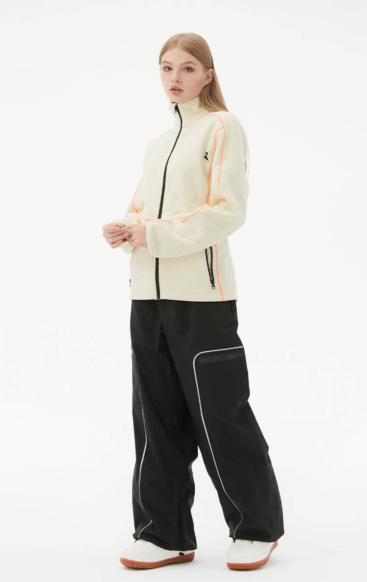 RandomPow Colorblock Mid Fleece Jacket - Unisex - Snowears- base layer