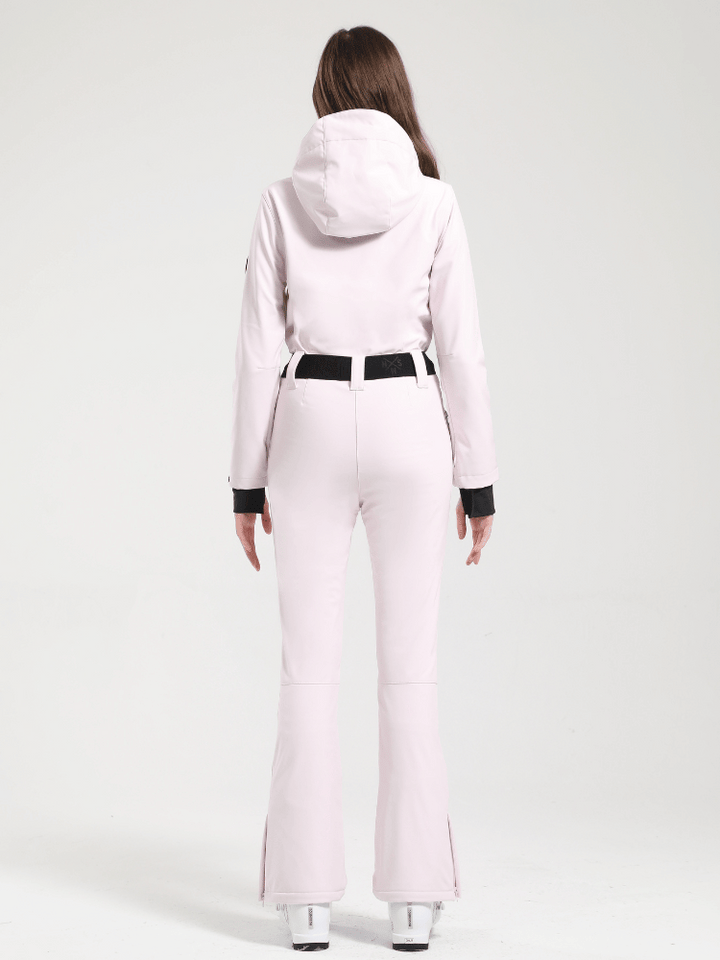 Gsou Snow Belted Flare Slim Ski Jumpsuit - Women's - Snowears- One-piece ski suits