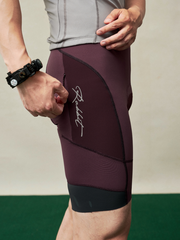 TurtleRabbit Plum Cycling Bib Shorts - Men’s - Snowears- shorts