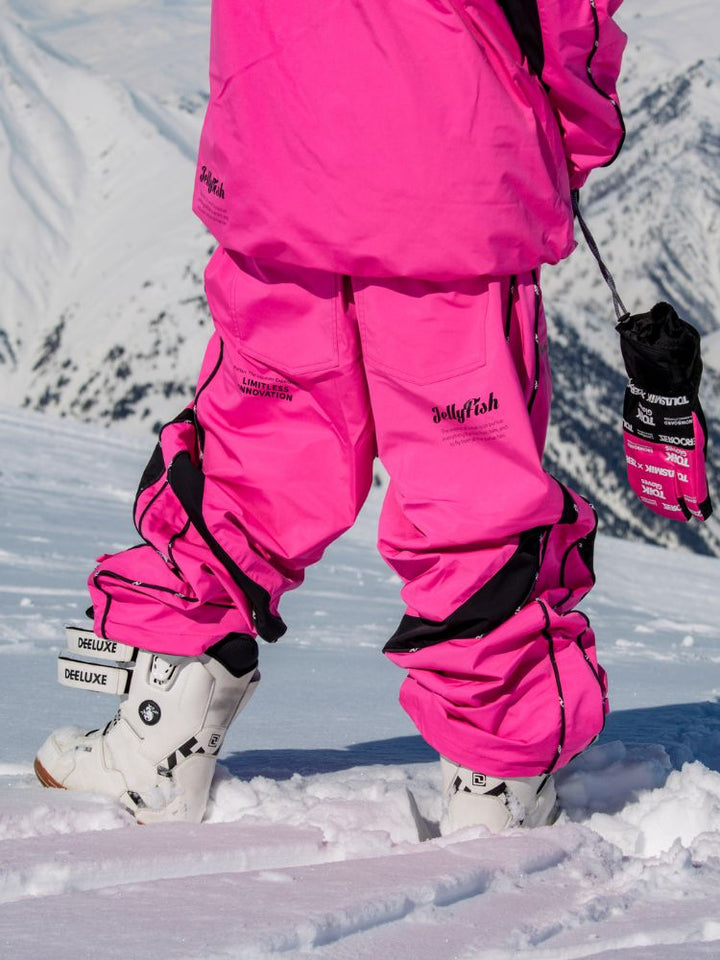 Tolasmik TK PRO+ Printed Stitching Pink Snow Suit - Snowears-snowboarding skiing jacket pants accessories