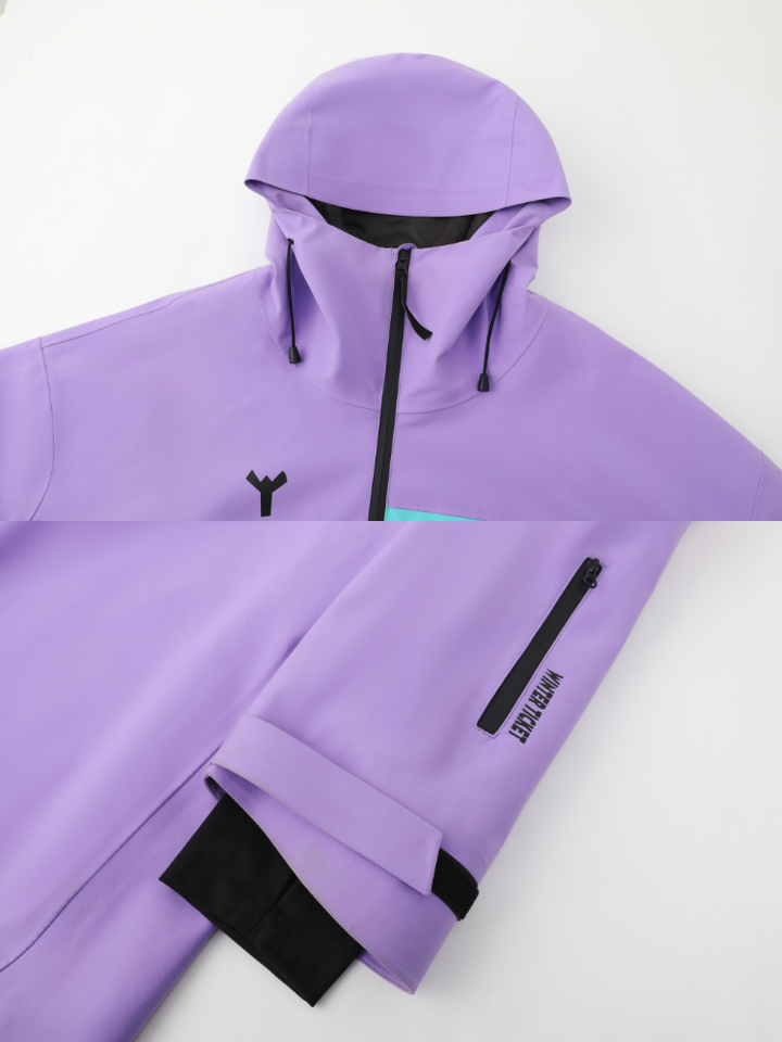 Winter Ticket Violet Oversized Snow Jacket - Unisex - Snowears- Ski/Snowboard Jackets