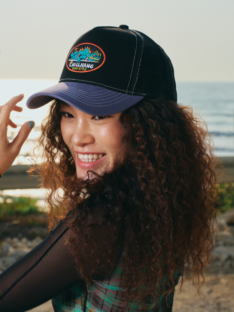 CHILLHANG Street Dragon 70s Surf Cap Black ChillHang | Snowears.com