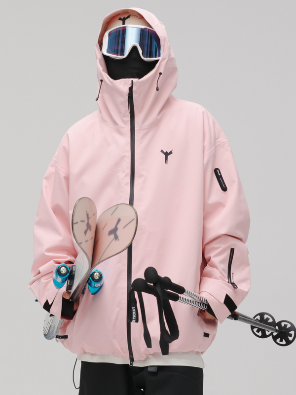 Winter Ticket RECCO® Pink Baggy Ski Jacket - Unisex