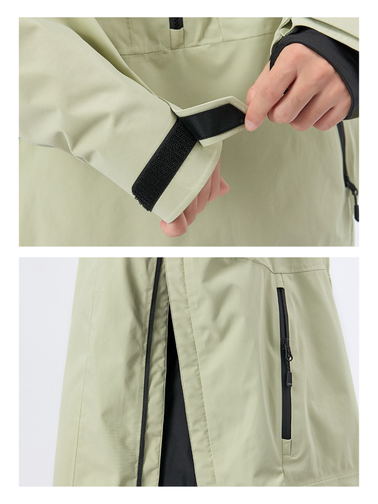 NANDN 3L Shield Lite Half-Zip Shell Jacket - Unisex - Snowears- Jackets