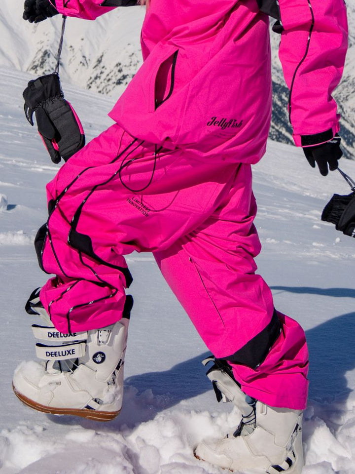 Tolasmik TK PRO+ Printed Stitching Pink Snow Suit - Women's - Snowears- Women snow/ski suits