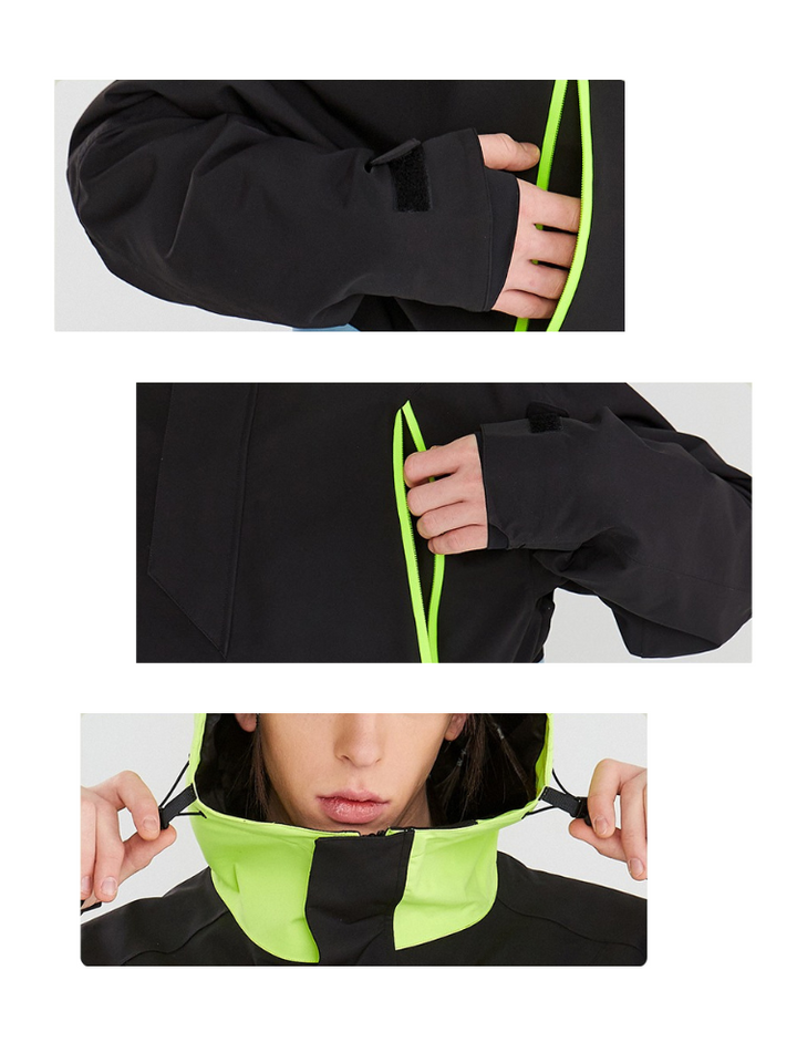 NANDN Insulated Colorblock Hood Jacket - US Only - Snowears- Jackets