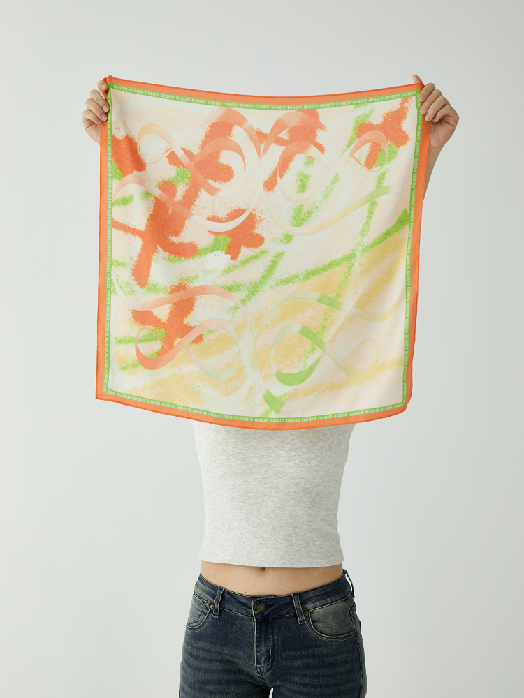 DISOV Floral Art Bandana Orange DISOV | Snowears.com