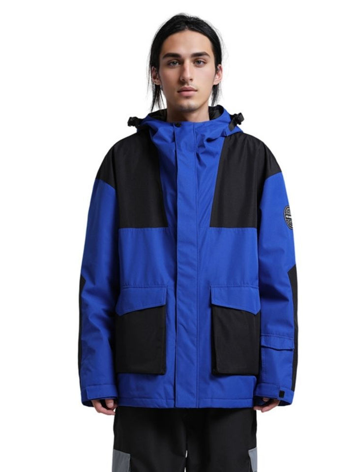 Gsou Snow Colorblock Cargo Snow Jacket - Men's - Snowears- Coats & Jackets