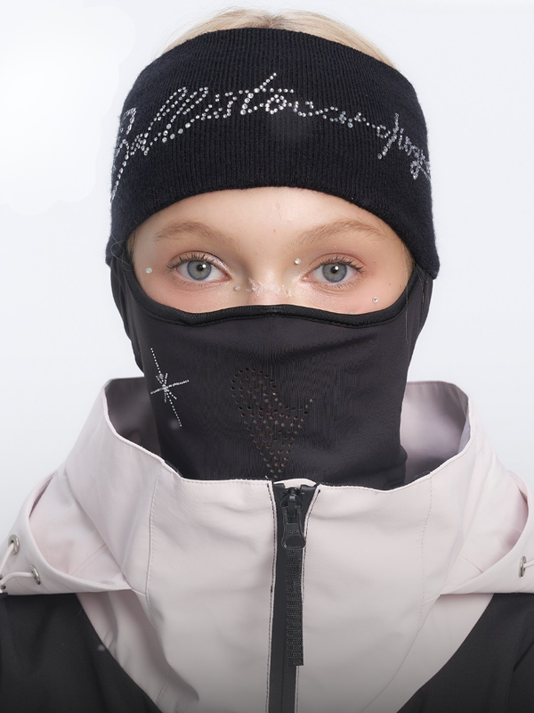 BCG Black Star-rhinestone Ski Balaclava - Women's