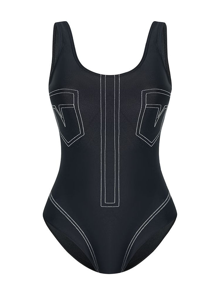 Enchanted Embroidery One-Piece Swimsuit - Women's - Snowears- swimwear