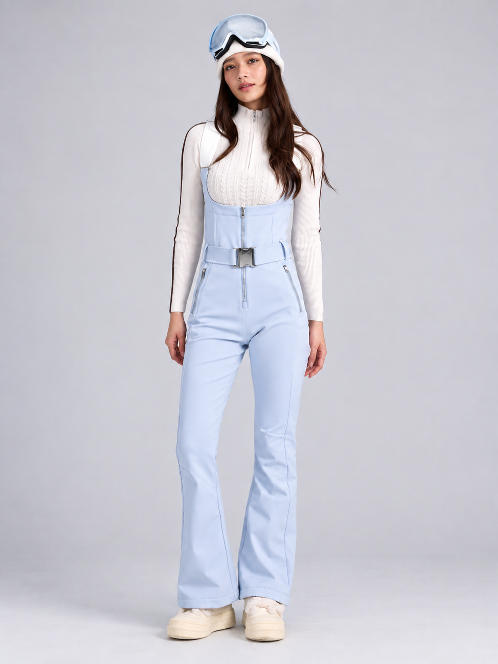 Solkee i-Shape 2L Flex Slim Bibs – Women’s Sky Blue Solkee | Snowears.com