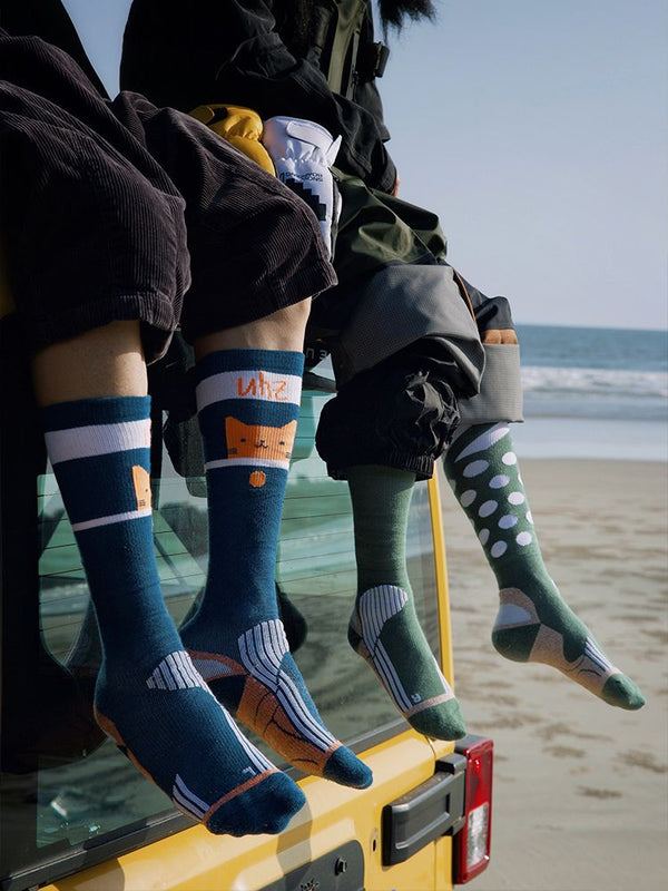 Uhznus Chic Printing Ski Socks - Snowears-snowboarding skiing jacket pants accessories