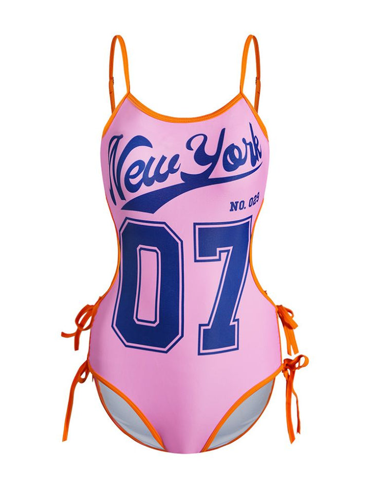 Summer Beach Women's One-Piece Swimsuit With Side Tie