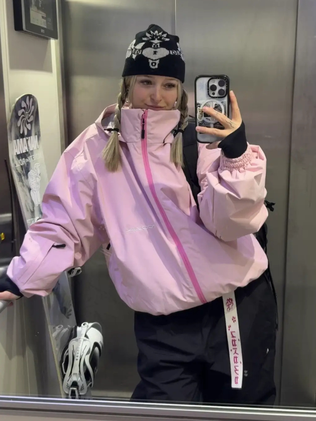 Doorek 3L Prime Baggy Snow Jacket - Unisex Pink Doorek | Snowears.com