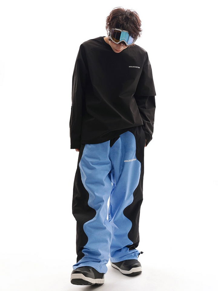 Molocoster Blue Jeans Baggy Snow Pants - Unisex - Snowears- snow pants