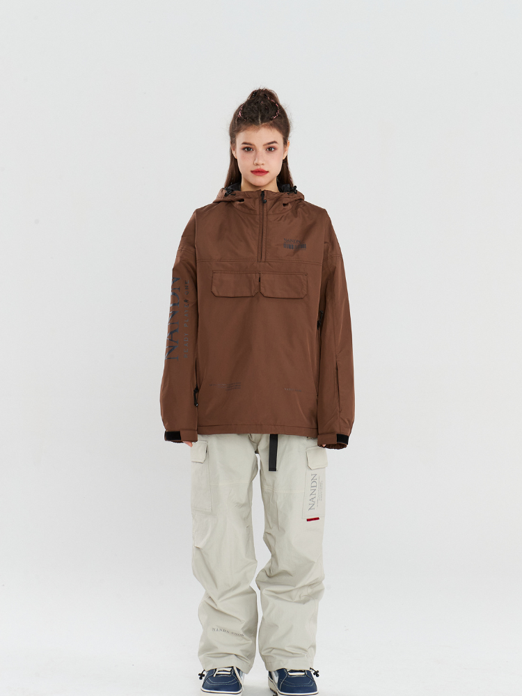 NANDN Outerwear Ski Pullover Shell Jacket - Women's - Snowears- Jackets
