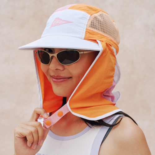 Flap Buttons - Chillhang surf caps - orange surf caps - running caps