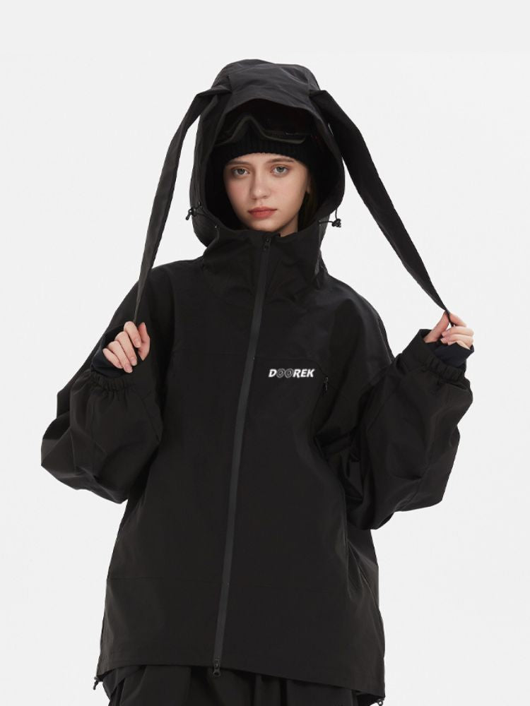 Doorek 3L Detachable Rabbit Jacket [Limited Region] Black Doorek | Snowears.com