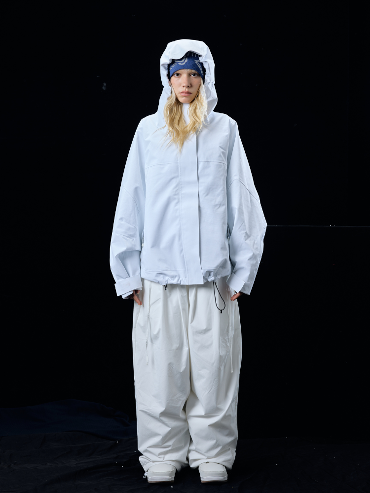 Hellystudio Elemental White 3L Snow Jacket - Unisex - Snowears- Ski/Snowboard Jackets