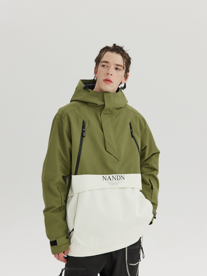 NANDN Insulated Colorblock Hood Jacket - US Only - Snowears- Jackets