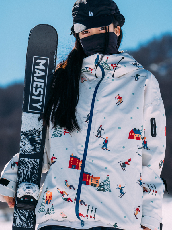 Winter Ticket 3L Canvas Peak Baggy Ski Jacket - Unisex