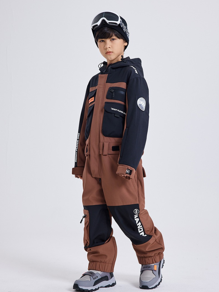 NANDN Kids Little Expedition Snow One Piece - Snowears- kids one piece