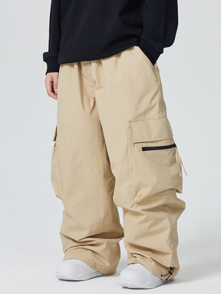Searipe Zip Pocket Baggy Cargo Snowboard Pants - Men's Tan Searipe | Snowears.com