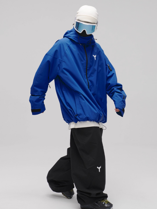 Winter Ticket RECCO® Klein Blue Baggy Ski Jacket - Unisex