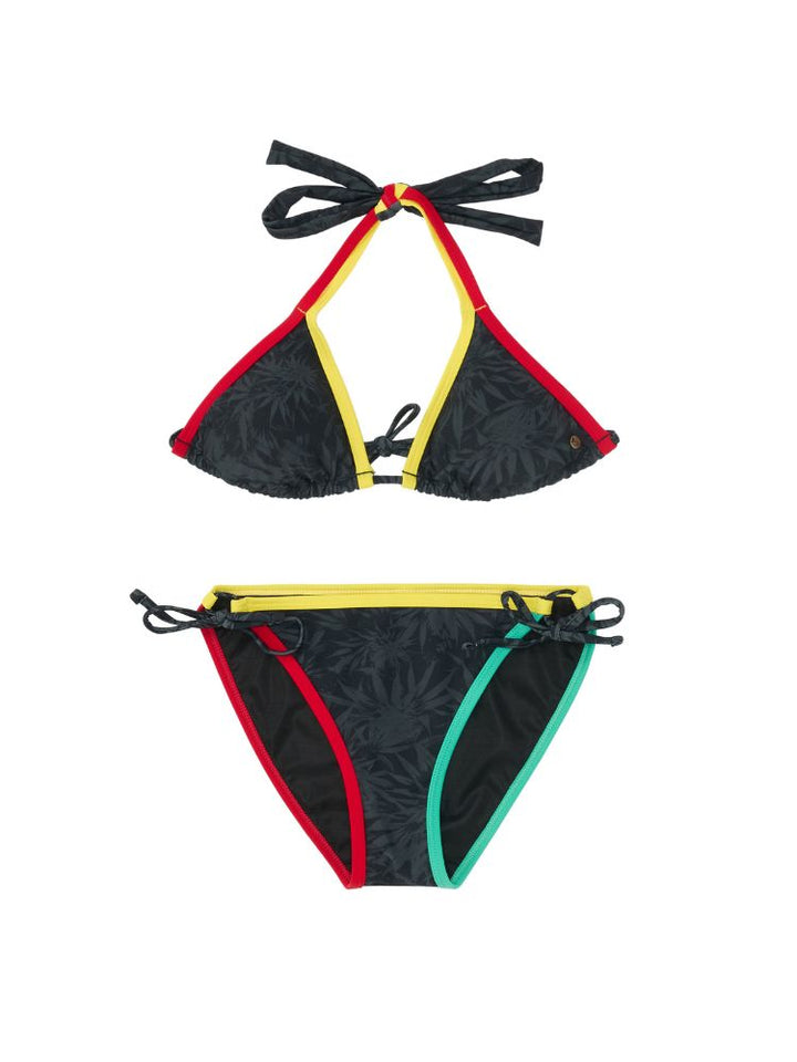 CHILLHANG Two-Piece Bikini Set With Palm Tree Print - Snowears- swimwear