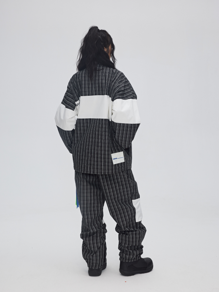 Yetisnow Chequered Black Suit - Women's - Snowears- Women snow/ski suits