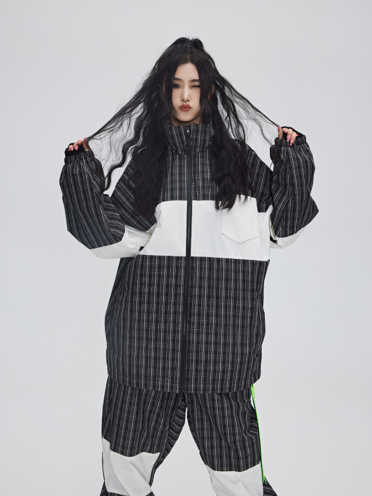 Yetisnow Chequered Black Jacket - Women's Yetisnow | Snowears.com