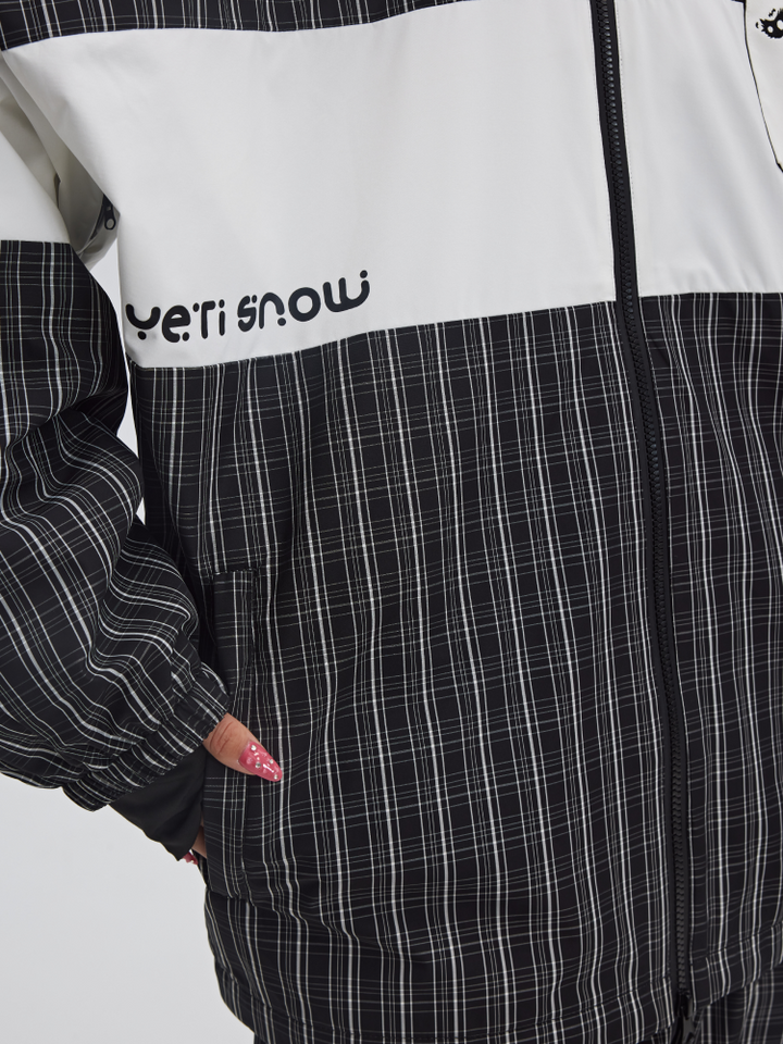 Yetisnow Chequered Black Suit - Women's - Snowears- Women snow/ski suits