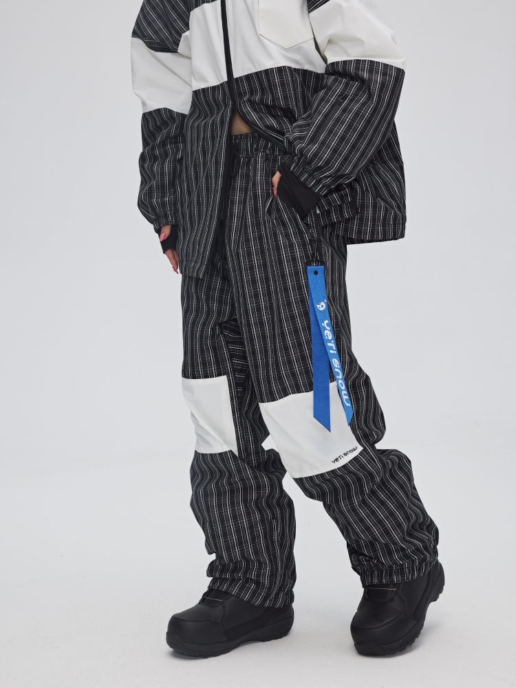Yetisnow Chequered Black Pants - Unisex Yetisnow | Snowears.com