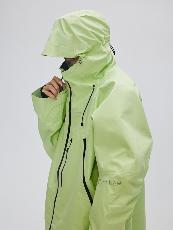 Yetisnow Unisex Green Snow Jacket - Snowears-snowboarding skiing jacket pants accessories