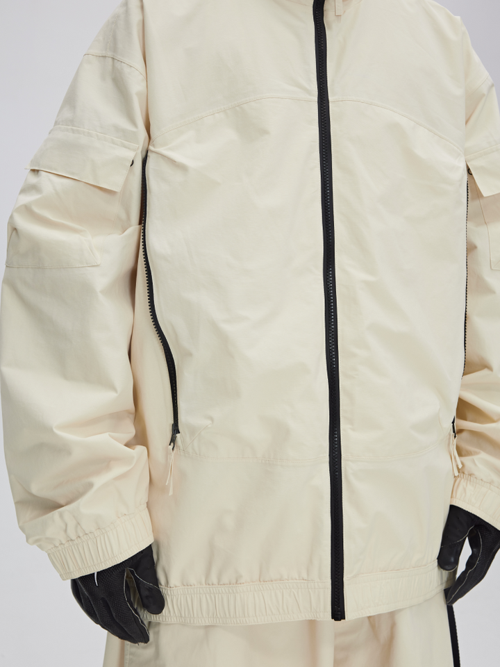 Yetisnow Oversized Beige Suit - Snowears-snowboarding skiing jacket pants accessories