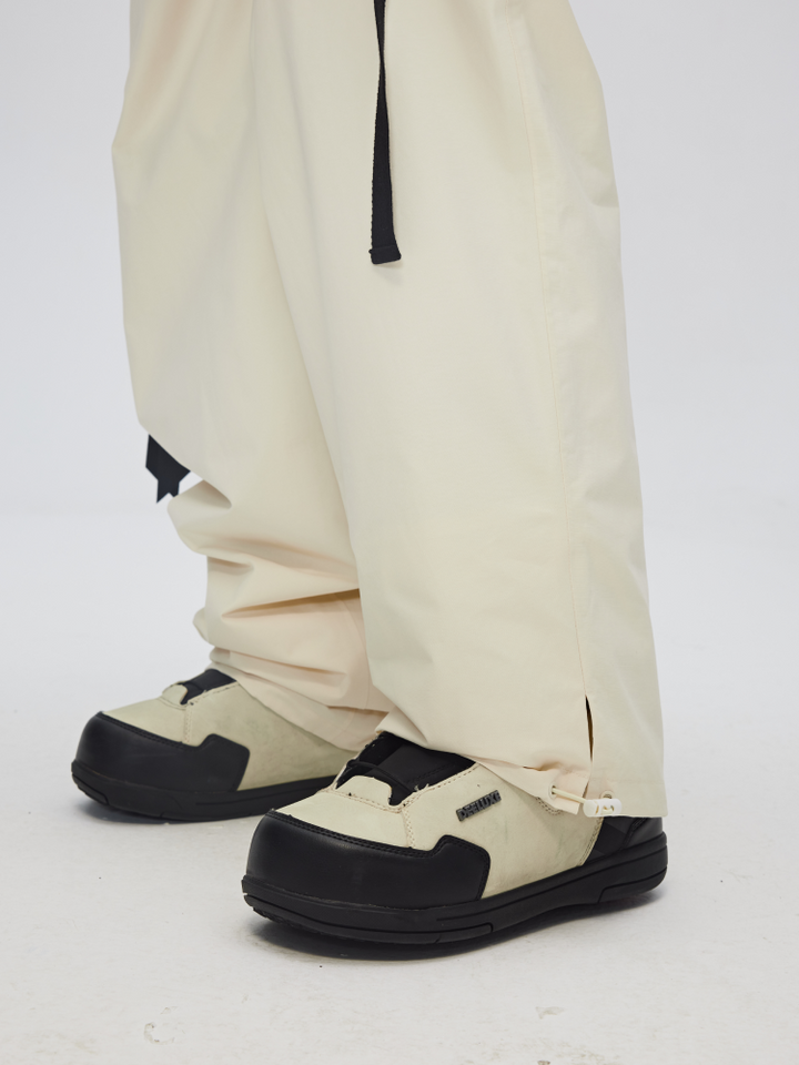 Yetisnow Oversized Beige Pants - Snowears-snowboarding skiing jacket pants accessories