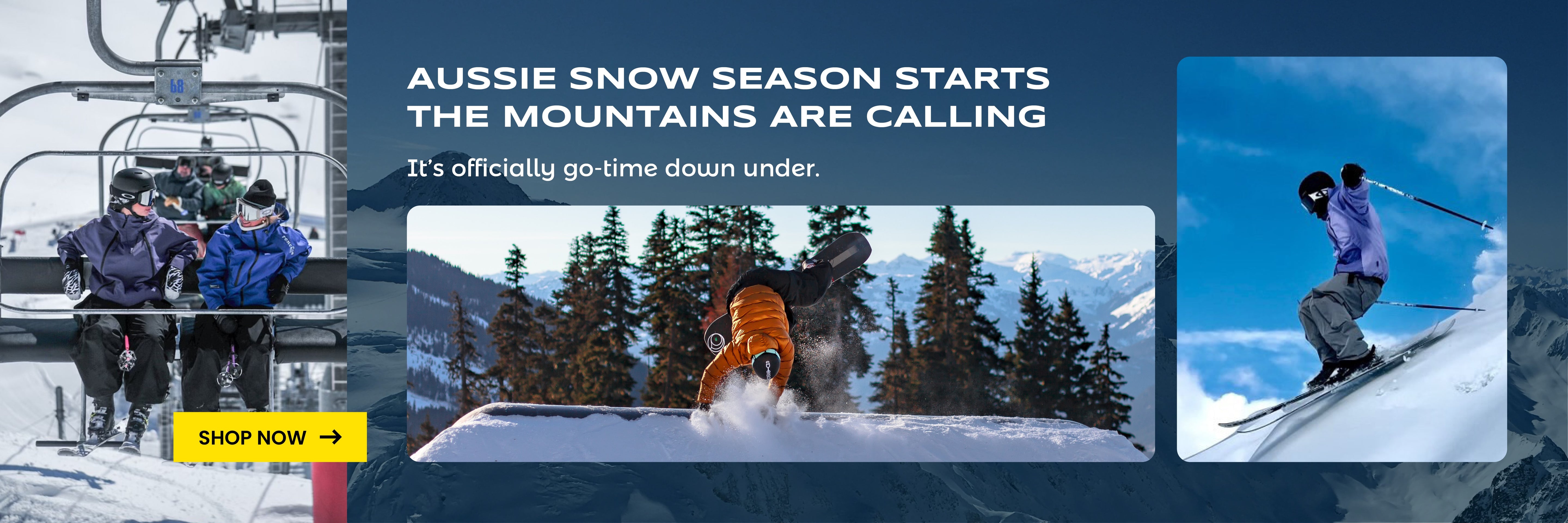  Australian snow season with skiers 
