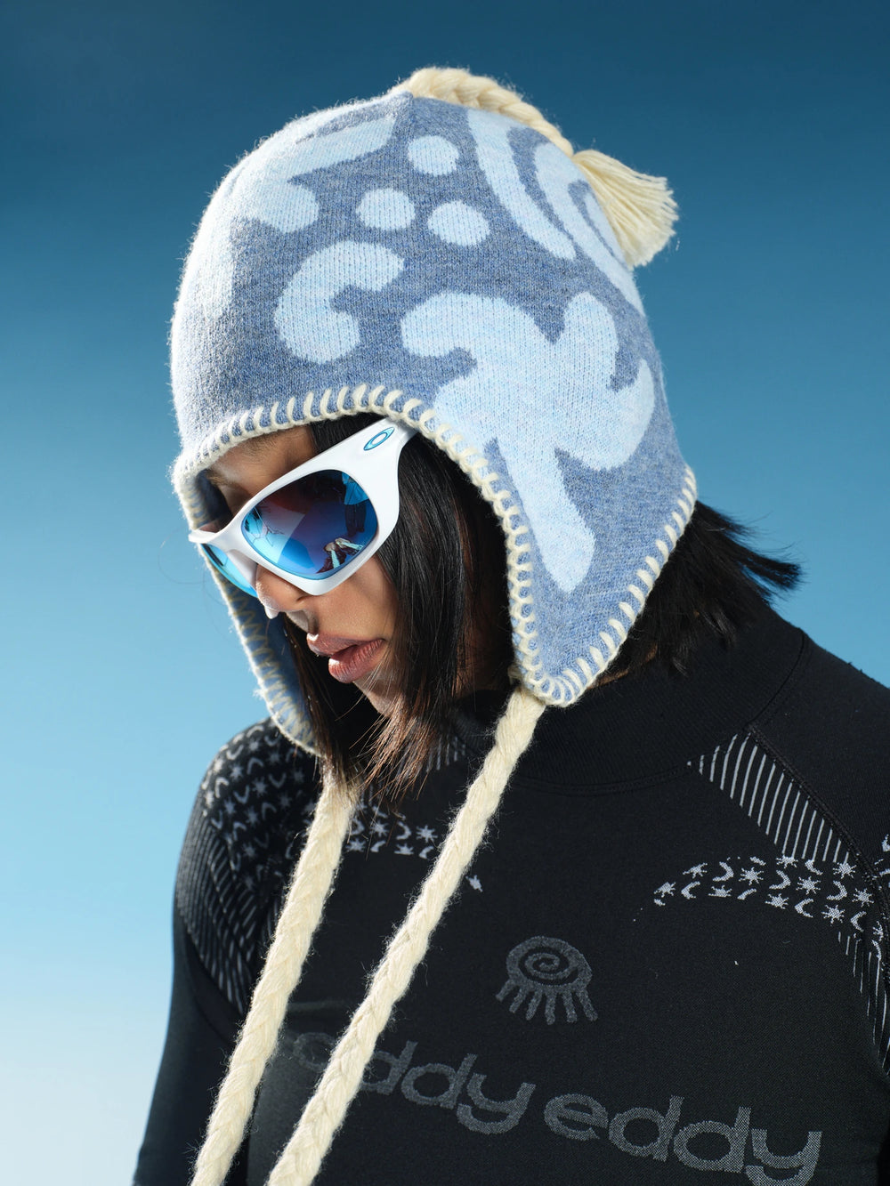 OddyEddy Retro Swirl Earflap Beanie