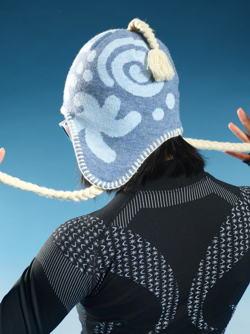 OddyEddy Retro Swirl Earflap Beanie