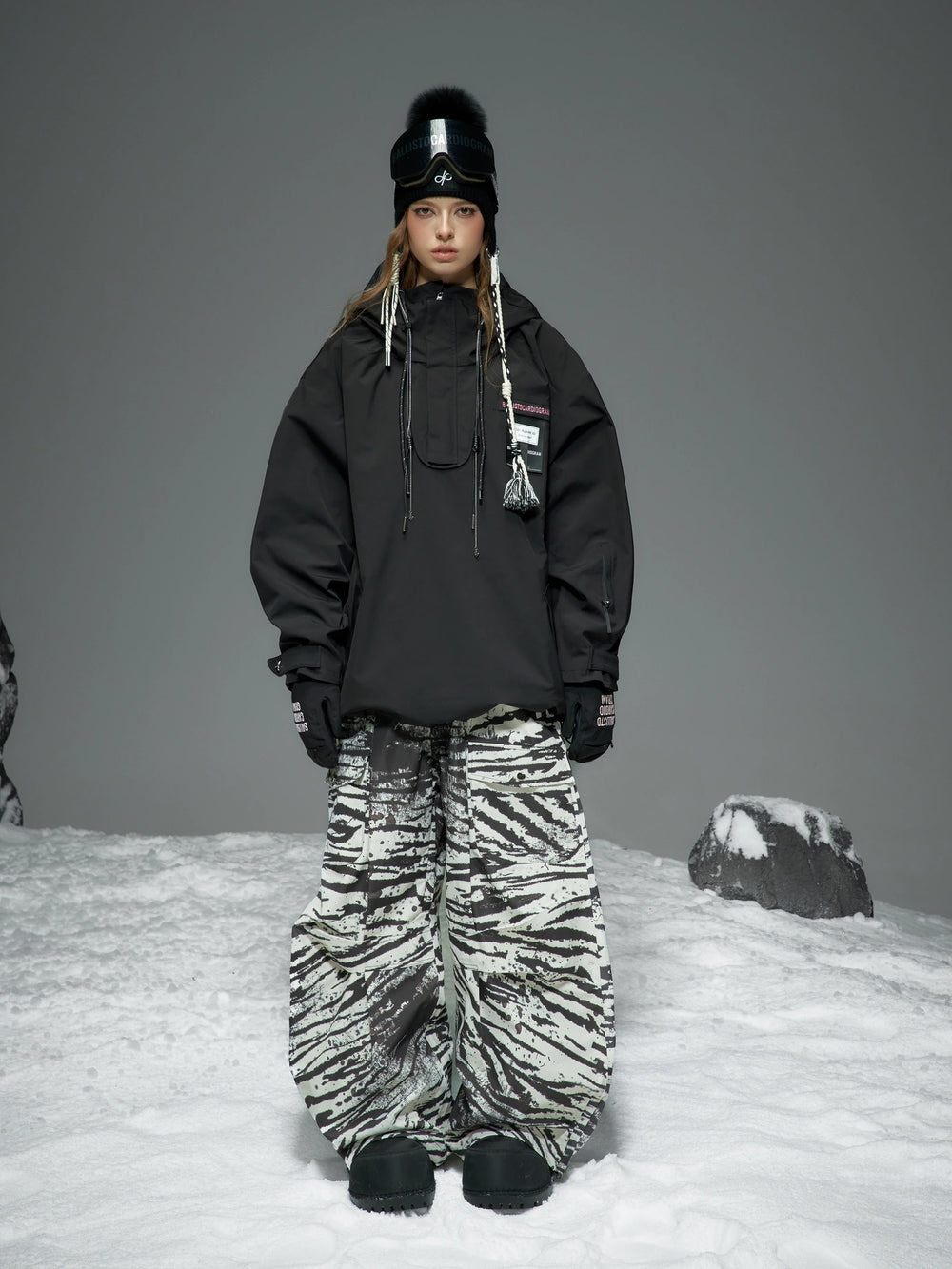 BCG Wild Zebra Street Baggy Snow Pants - Unisex